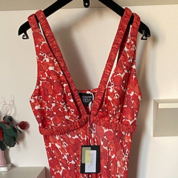 GIOVANNI BEDIN VISCOSE LONG DRESS WITH FLORAL PRINT - Picture 3 of 4